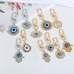 Клавицы турецкий голубой глаз для глаз для женщин -мам для женщин модные стразы Подыхание пальмы аксессуары пара ювелирных изделий подарки