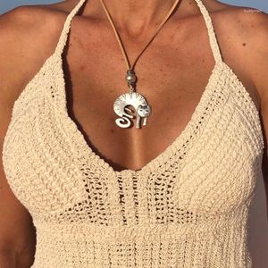 Pendant Necklaces Creative Ethnic Vintage Kitten Alloy Velvet Necklace For Women Boho CCB Beach Party Holiday Jewelry Accessories Gifts
