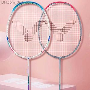 Raquetes de badminton 6u 5u victor super leve TK-HMR TK-HMRL raquete de badminton espada raquete de badminton 100% carbono com aperto livre q230901