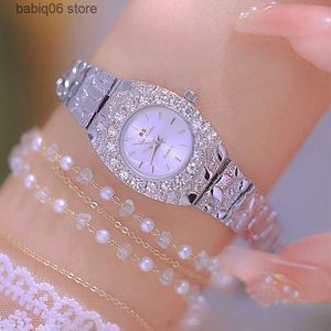 Andere Horloges 2023 Nieuwe Vrouw Luxe Diamant Zilveren Klok Voor Vrouwen Mode Quartz Polsen Dames Jurk Strass Kleine Wijzerplaat T230905