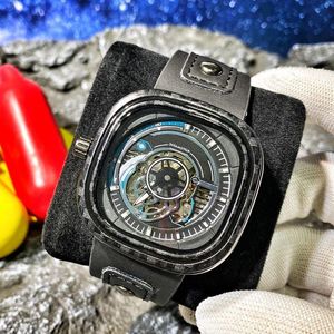 Business Wristwatch Mekanik 47mm Erkekler Otomatik Erkekler Saatler Sapfir Su Geçirmez Saat Saatleri Saatler Deri Sporları Watc Anif