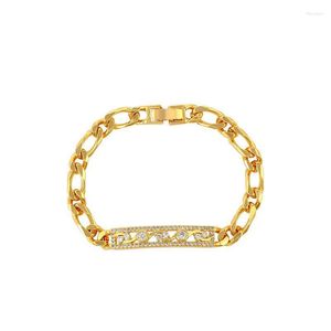Link-Armbänder XP Jewelry – Zirkon-Uhrenarmband für Männer und Frauen, reines Gold, modisch, blei- und nickelfrei