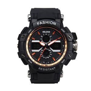 Large Multifunctional Electronic Fashionable Dial Outdoor Men's Casual Watch Watch Gold Dcquv