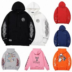 Tasarımcı Erkek Hoodies Tasarımcı Kış Sweatshirts Heart Hoodie Ch Uzun Kollu Ceket Gevşek Ceket Hoody Erkek Kadın Hip Hop