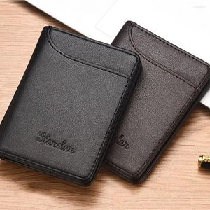 Wallets Simple Card Bag Coin Purse Fashion Design PU Clutch Korean Style Money Clip Wallet Men