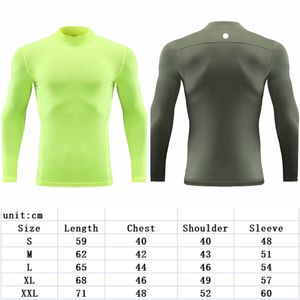 LL-850 Yoga-Outfit für Herren, Zug, Basketball, Laufen, Fitnessstudio, T-Shirt, Übung, Fitness, Kleidung, Sportbekleidung, eng anliegende Hemden, Radsport-Tops, langärmlig, elastisch, atmungsaktiv