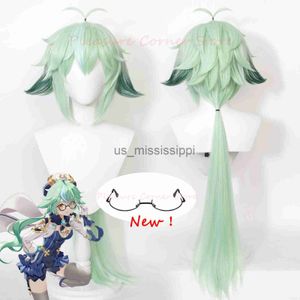 Parrucche Cosplay Genshin Impact Saccarosio Parrucca Cosplay Lunga Parrucca Verde Cosplay Anime Parrucche Cosplay Parrucche sintetiche resistenti al calore x0901