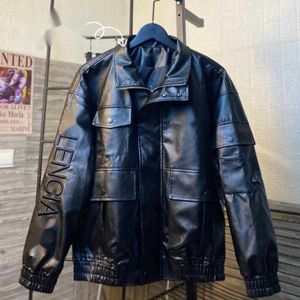 Giacca da motociclista punk uomo donna giacche di pelle giacca firmata BB cerniera ricamata cappotti di pelle trench moda giacche da baseball da uomo