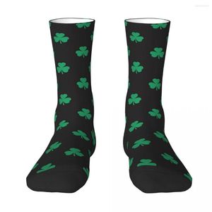 Men's Socks Lucky Irish Black And Green Shamrock Adult Unisex Men Women