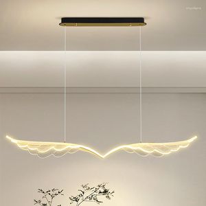 Pendelleuchten Angel's Wing Nordic Ins Lights Fixture LED American Modern Hängelampe European Romantic Gold Droplight