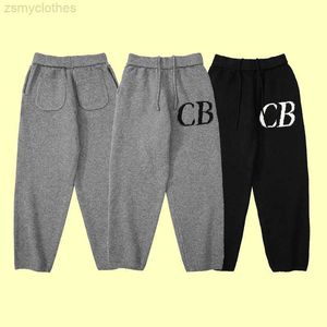 Men's Pants Cole Buxton Spring and Autumn Miniature Letter Jacquard Loose Knitted Pants Casual Knitted Pants