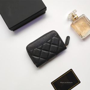 Высококачественная кожаная женщина -кошелек держателя карт с коробкой роскошной дизайнерской моды бесплатная доставка