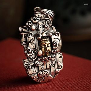 Anhänger Halsketten SR Sechs Charakter Wahre Worte Buddha Kopf Rüstung Trendy Coole Kreative Sicherheit Schmuck Halskette Für Männer Und Frauen