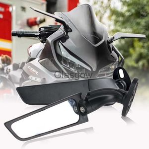 Motorcycle Mirrors 2PCS Motorcycle Mirrors Modified Wind Wing Adjustable Rotating Rearview Mirror For Honda CBR250R CBR300R CBR500R CBR600RR CBR125 x0901