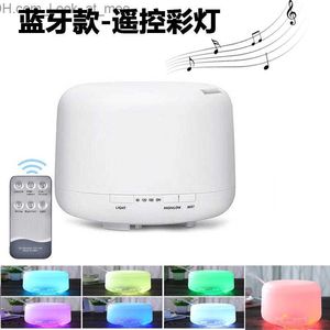 Humidifiers Bluetooth Speaker Air Humidifier 500ML Electric Aroma Essential Oils Diffiuser Home Purifiers Environment Aromatizer Color Light Q230901