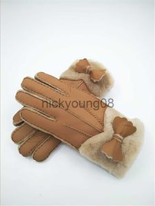 Five Fingers Gloves 2018 New Woman Winter Gloves Leather Warm Gloves Windproof Antifreeze wool gloves x0902 x0903