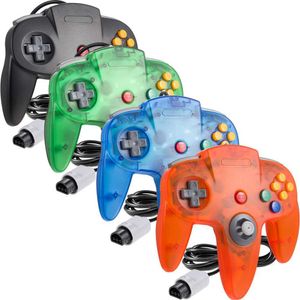 Oyun Denetleyicileri Joysticks Lots2/Set N64 Denetleyici Klasik Kablolu N64 64 Bit Gamepad Ultra 64 Video Oyun Konsolu HKD230831