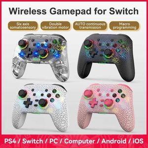 ゲームコントローラーJoysticks S09 Multi-Platform Wireless Gaming Controller for GamePad用のLEDライト調整可能な振動ジョイスティック/iOS/PC HKD230902