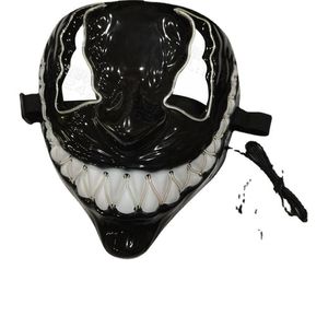 Хэллоуин беспроводная светодиодная маска, светящаяся ужасная смешная полная лицевая маскарада косплей Хэллоуин