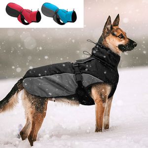 犬のアパレル防水大きな服暖かい大きなコートジャケット中犬用反射レインコート服フレンチブルドッグXL 6XL 230901