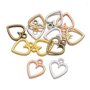 Charms 50 Stück Metall Hohlherz für DIY handgemachte Halskette Armband Ohrringe Schmuckherstellung Zubehör Charm Erkenntnisse Materialien Handwerk