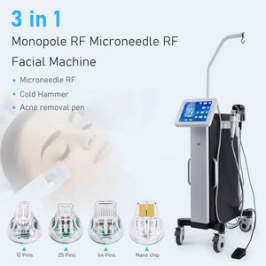 High quality 3 in 1 Micro Needling gold radio frequency skin rejuvenation and acne treatment fractional rf microneedle machine Acne Removal Stretch marks