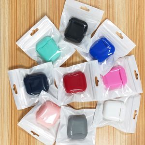 För Bluetooth -hörlurtillbehör Solid Silicone Cover Wireless Earphone Stuffsäkert fodral