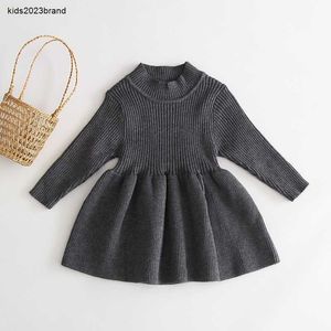 designer girl Dress autumn winter girls wool knitted sweater kids dress dresses for party and wedding baby clothes