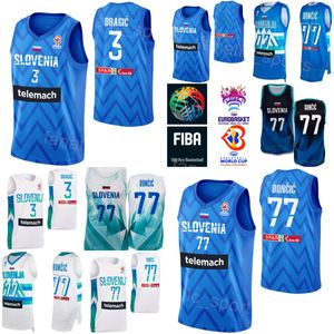 Printed 2023 World Cup 55 JAKOB CEBASEK Jersey Slovenia Basketball 15 GREGOR HROVAT 11 Jaka BLAZIC 4 ZIGA SAMAR 3 Goran Dragic 27 ZIGA DIMEC Luka Doncic ZORAN DRAGIC