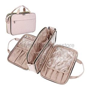 Totes Borsa per il trucco da viaggio da donna, organizer per toilette multistrato impermeabile, borsa per il trucco di dimensioni standard per scopino, borse eleganti, negozio