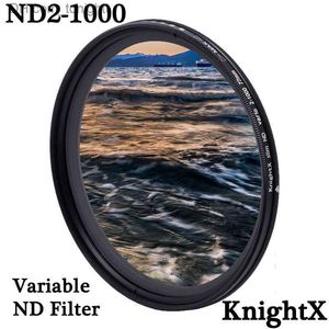Filters KnightX ND2 to ND1000 Fader Variable ND filter Adjustable For nikon 1300d d5100 d3300 photography 52mm 58mm 67mm Q230905