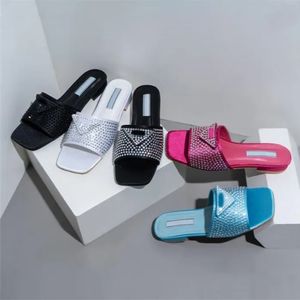 Fashion Sandals Woven Beach Shoes Flat Sliders Designer Slippers Women Flip Flops Triangle Symbole Jacquard plaid Slide Womens Slides size 36-42