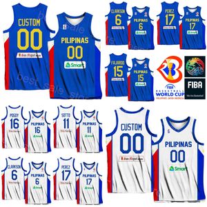 Print Basketball 2023 World Cup Philippines 4 Kiefer RAVENA Jersey 17 Jaymar PEREZ 8 SCOTTIE THOMPSON 11 KAI ZACHARY SOTTO 23 RHENZ ABANDO 6 CLARKSON Shirt National