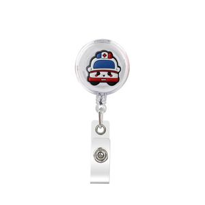 Business Card Files Cartoon Cute Retractable Badge Holder Reel Nurse Id Medical Equipment Key Chain Alligator Clip With 366° Rotation. Otntk