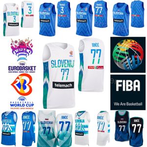 Imprimir Eslovênia Basquete Luka Doncic Jerseys 77 2023 Copa do Mundo 32 BINE PREPELIC 30 ZORAN DRAGIC 10 Mike TOBEY 6 Aleksej NIKOLIC 7 Klemen PREPELIC 27 ZIGA DIMEC