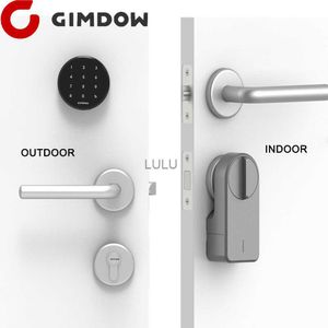 Door Locks GIMDOW Smart Door Lock Digital Bluetooth Intelligent Lock Eletronic Fingerprint Door Lock Wireless App Bluetooth Control HKD230902