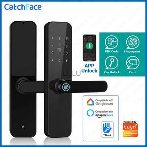 Serrature per porte TUYA /TTLock WIFI/Zigbee/Bluetooth APP Impronta digitale elettronica Smart Door Lock Password IC Scheda RFID Sicurezza domestica HKD230902