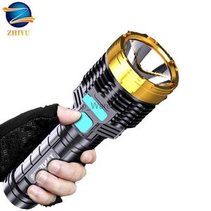 Torches ZHIYU LED Strong Bright Flashlight Rechargeable Household Durable Long Range Small Portable Multifunctional Flashlight Fishing HKD230902