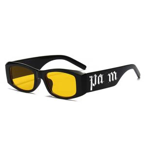 Солнцезащитные очки Palmangel в маленькой оправе с белыми буквами, женские дизайнерские уличные фото, вогнутые стилиM68E
