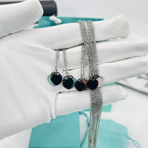 10mm 2つのハートネックレス女性パッケージステンレススチールファッションペンダントジュエリーギフトガールフレンドのアクセサリー卸売