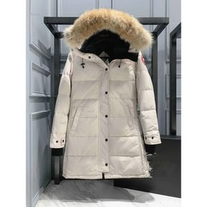 디자이너 캐나다 거위 미드 길이 버전 복 포어 다운 여자 재킷 아래 파카 스 아래로 겨울 따뜻한 코트 여자 바람 방향 스트리트웨어 621627
