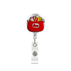 Visitkortsfiler Cartoon Cute Dractable Badge Holder Reel Nurse ID Du är min Sun Shine Key Chain Alligator Clip med 381 ﾰ ROTATI OTV52