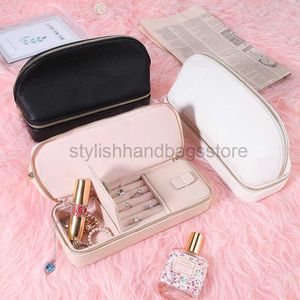 Totes Makeup Bag New Double Layer Jewelry Box Convenient Earring Jewelry Storage Box Lipstick Ring Cosmetic Bagstylishhandbagsstore