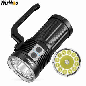 Torches Wurkkos TS32 Powerful Flashlight 15000LM 3A Power Bank Dual Switch 3*21700 Waterproof Light 12* XPL2/LH351D + 1* SFT40 LED HKD230902
