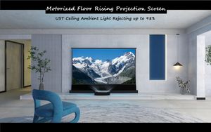 8k HD -film UST ALR Electric Motor Floor Rising Projection Display -skärm för Ultra Short Throw Laser TV Projector 72 tum 16: 9