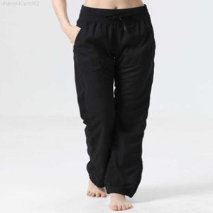 LL yoga Women's Yoga Gym loose full length Pants Wide Leg Pants Workout Running Women Exercise Trousers 4 Way Stretch capris With Pockets Top SELL Sportswear