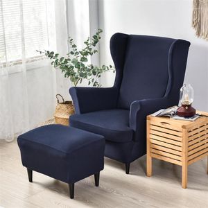 Stol täcker modeöverdrag elastisk fåtölj wingback vinge soffa baksräckskyddt tvättbar slipcover