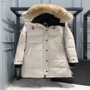 Designer Canadian Mid Length Version Puffer Goose Down Womens Jacket Parkas Winter Thick Warm Coats Windproof Streetwear Jjvk