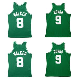 Antoine Walker 2000–01 Celtices Basketballtrikot Bostons Rajon Rondo 2007–08 Throwback-Trikots Grün Größe S-XXXL