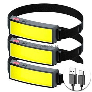 Torches New COB LED Headlights Outdoor Household Portable Headlamp with Built-in 1200mAh Battery Flashlight USB Rechargeable Head Lamp HKD230902